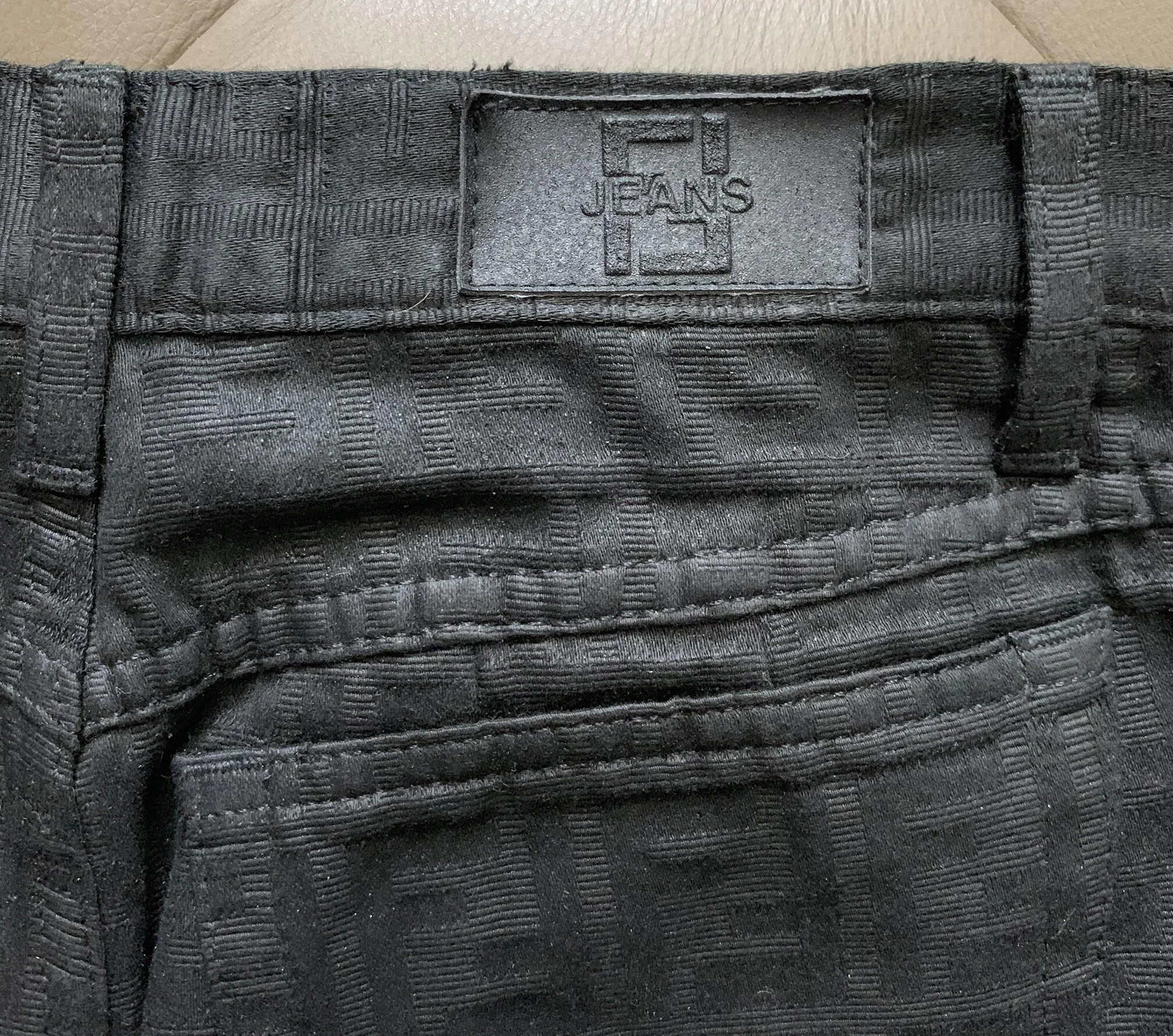 Women's Vintage FENDI Zucca Print Black Jeans (Size 27